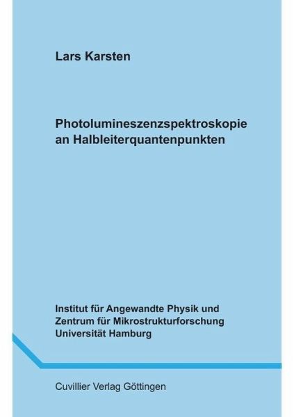 Photolumineszenzspektroskopie an Halbleiterquantenpunkten (eBook, PDF)