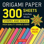 Origami Paper 300 Sheets Stripes and Solids 4 (10 CM)
