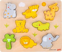 Cover Goki 57809 - Einlegepuzzle Wilde Tiere