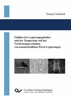 Einfluss des Legierungsgehaltes und der Temperatur auf das Verformungsverhalten von nanokristallinen PdAu-Legierungen (eBook, PDF)