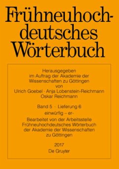 einwürfig - er- / Frühneuhochdeutsches Wörterbuch Band 5/Lieferung 6