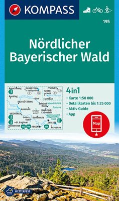 KOMPASS Wanderkarte 195 Nördlicher Bayerischer Wald 1:50.000