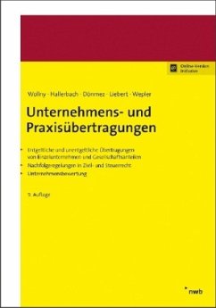 Unternehmens- und Praxisübertragungen - Wepler, Axel;Dönmez, Hülya;Liebert, Melanie
