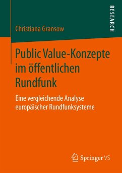 Public Value-Konzepte im öffentlichen Rundfunk - Gransow, Christiana