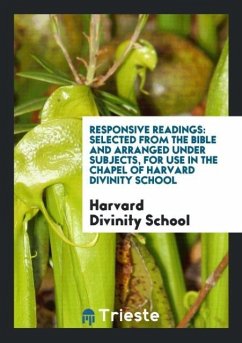 Responsive Readings - Divinity School, Harvard