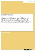 Chancen und Risiken von Public Service Motivation als Auswahlkriterium bei der Personalrekrutierung im öffentlichen Sektor (eBook, PDF)