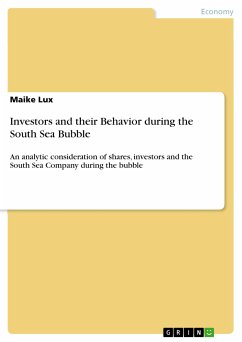 Investors and their Behavior during the South Sea Bubble (eBook, PDF)
