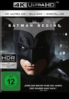 Batman Begins 4 K, 1 UHD-Blu-ray - Christian Bale,Michael Caine,Liam Neeson