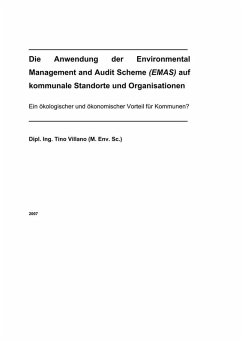 Cover Die Anwendung der Environmetal Management an Audit Scheme (EMAS) auf kommunale Standorte und Organisationen (eBook, PDF)
