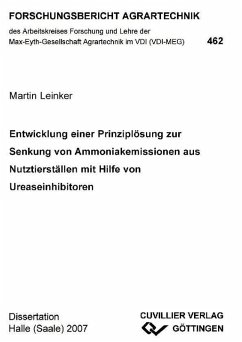 Cover Entwicklung einer Prinziplösung zur Senkung von Ammoniakemissionen aus Nutztierställen mit Hilfe von Ureaseinhibitoren (eBook, PDF)