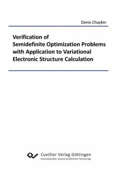 Cover Verification of Semidefinite Optimization Problems with Application to Variational Electronic Structure Calculation (eBook, PDF)
