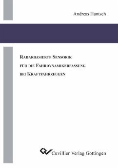 Cover RADARBASIERTE SENSORIK FÜR DIE FAHRDYNAMIKERFASSUNG BEI KRAFTFAHRZEUGEN (eBook, PDF)