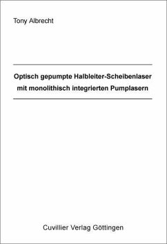 Cover Optisch gepumpte Halbleiter-Scheibenlaser mit monolithisch integrierten Pumplasern (eBook, PDF)