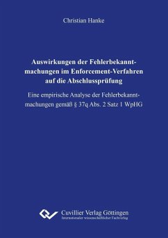 Auswirkungen der Fehlerbekanntmachungen im Enforcement-Verfahren auf die Abschlussprüfung (eBook, PDF)