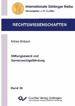 Cover Stiftungszweck und Gemeinwohlgefährdung (eBook, PDF)