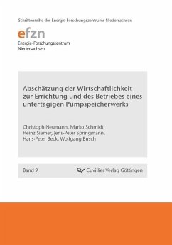Cover Abschätzung der Wirtschaftlichkeit zur Errichtung und des Betriebes eines untertägigen Pumpspeicherwerks (eBook, PDF)