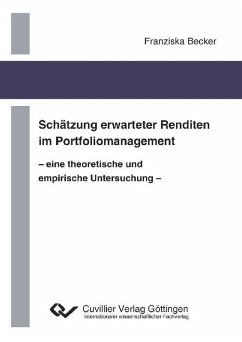 Cover Schätzung erwarteter Renditen im Portfoliomanagement - eine theoretische und empirische Untersuchung - (eBook, PDF)