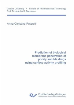 Prediction of biological membrane penetration of poorly soluble drugs using surface activity profiling (eBook, PDF)