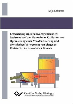 Entwicklung eines Schwachgasbrenners basierend auf der Flammenlosen Oxidation zur Optimierung einer Vorofenfeuerung und thermischen Verwertung von biogenen Reststoffen im dezentralen Bereich (eBook, PDF)