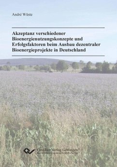 Cover Akzeptanz verschiedener Bioenergienutzungskonzepte und Erfolgsfaktoren beim Ausbau dezentraler Bioenergieprojekte in Deutschland (eBook, PDF)