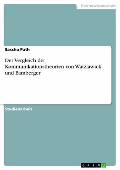 Der Vergleich der Kommunikationstheorien von Watzlawick und Bamberger (eBook, PDF)