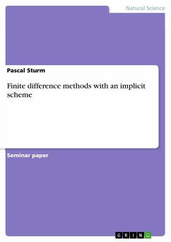 Finite difference methods with an implicit scheme