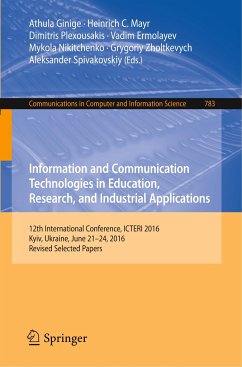 Information and Communication Technologies in Education, Research, and Industrial Applications