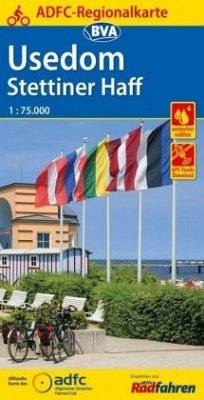 ADFC-Regionalkarte Usedom Stettiner Haff, 1:75.000, reiß- und wetterfest, GPS-Tracks Download