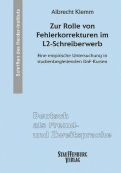 Zur Rolle von Fehlerkorrekturen im L2-Schreiberwerb - Klemm, Albrecht
