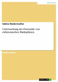 Untersuchung der Potenziale von elektronischen Marktplätzen (eBook, ePUB) - Niederreuther, Sabine