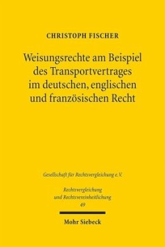 Cover Weisungsrechte am Beispiel des Transportvertrages im deutschen, englischen und französischen Recht