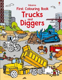 First Colouring Book Trucks and Diggers - Usborne