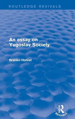 Cover An Essay on Yugoslav Society