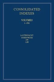 Cover International Law Reports, Consolidated Index 3 Volume Hardback Set