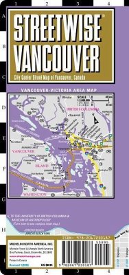 Streetwise Vancouver Map - Laminated City Center Street Map of Vancouver, Canada - Michelin