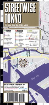 Streetwise Tokyo Map - Laminated City Center Street Map of Tokyo, Japan - Michelin