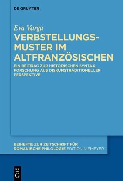 Verbstellungsmuster im Altfranzösischen (eBook, ePUB) - Varga, Eva