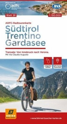 ADFC-Radtourenkarte Südtirol, Trentino, Gardasee 1:150.000, reiß- und wetterfest, GPS-Tracks Download
