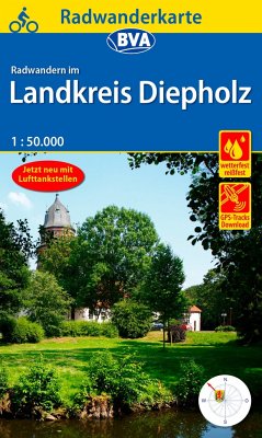 Radwanderkarte BVA Radwandern im Landkreis Diepholz 1:50.000, reiß- und wetterfest, GPS-Tracks Download