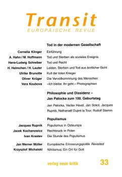 Transit 33. Europäische Revue (eBook, ePUB) - Klinger, Cornelia; Schreiber, Hans-Ludwig; Rupnik, Jacques