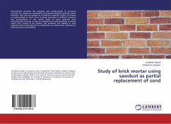 Study of brick mortar using sawdust as partial replacement of sand