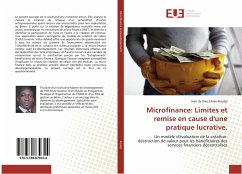 Microfinance: Limites et remise en cause d'une pratique lucrative. - Koudjo, Jean de Dieu Elisée