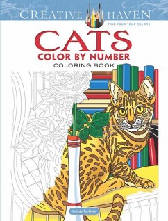 Creative Haven Cats Color by Number Coloring Book - Toufexis, George