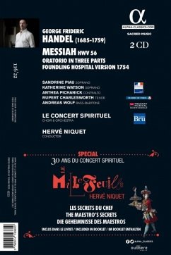 Der Messias Hwv 56 (Version 1754) - Piau/Watson/Pichanick/Niquet/Le Concert Spirituel