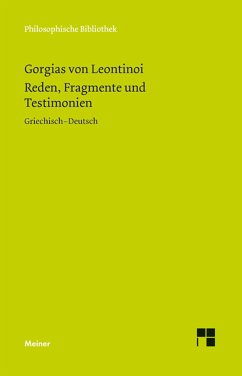 Reden, Fragmente und Testimonien (eBook, PDF) - Gorgias von Leontinoi