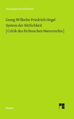 System der Sittlichkeit (eBook, PDF) - Hegel, Georg Wilhelm Friedrich