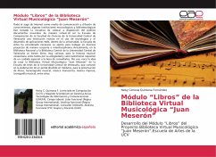 Módulo ¿Libros¿ de la Biblioteca Virtual Musicológica ¿Juan Meserón¿
