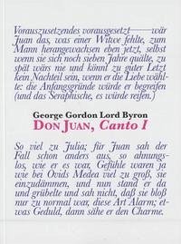 DON JUAN, CANTO I - Lord Byron, George Gordon; Plessow, Günter