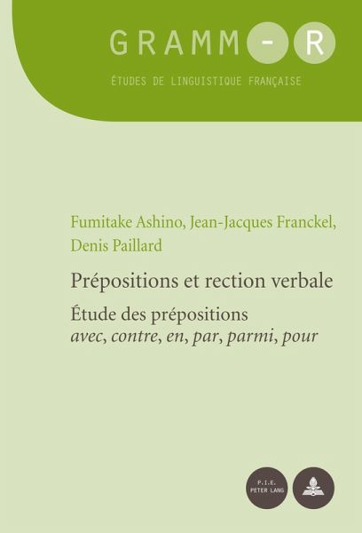 Prépositions et rection verbale (eBook, PDF) Prépositions et rection verbale (eBook, PDF)