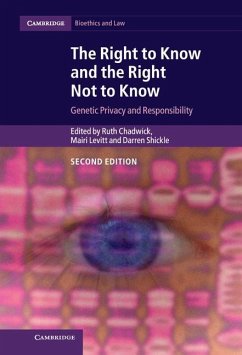 Cover Right to Know and the Right Not to Know (eBook, ePUB)